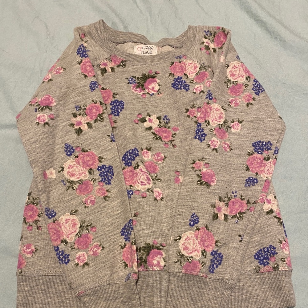 Girls flower sweater